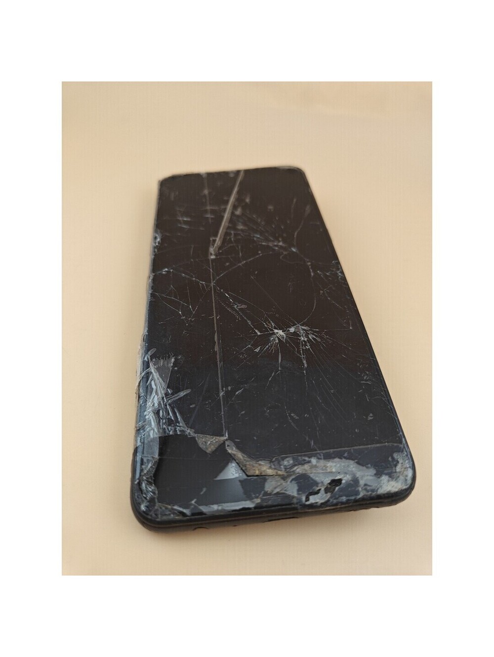 LG K51 LM-K500MM 32GB Black Cracked Screen No Power Phone For Parts/Repair